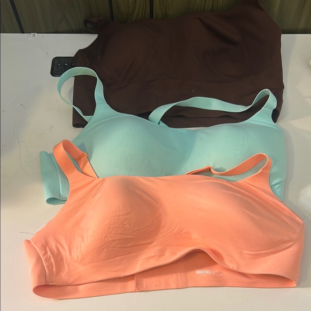 Seamless Comfort Bra Set - Peach, Mint, Brown